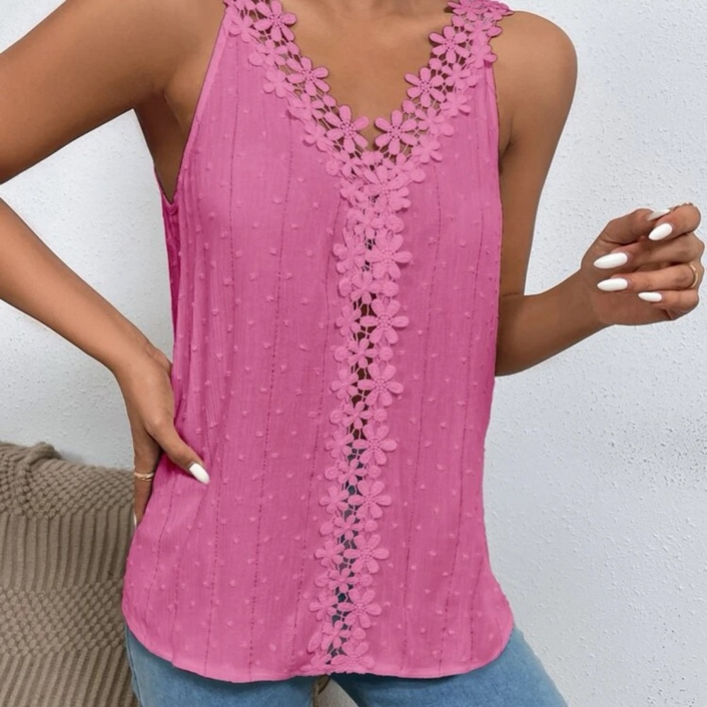 Mustard yellow Swiss dot lace detail blouse - Picture 10 of 15